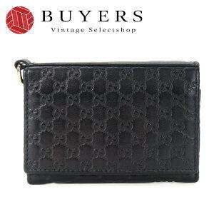 Gucci Card Wallet Black Shier Leather
